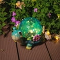 thumbnail image 3 of Solar Turtle Statue with Succulent Planter, Resin Garden Decor Outdoor Light, Waterproof Solar-Powered Lawn Lamp for Yard, Patio, Pathway, Warm White LED Night Light, 3 of 16