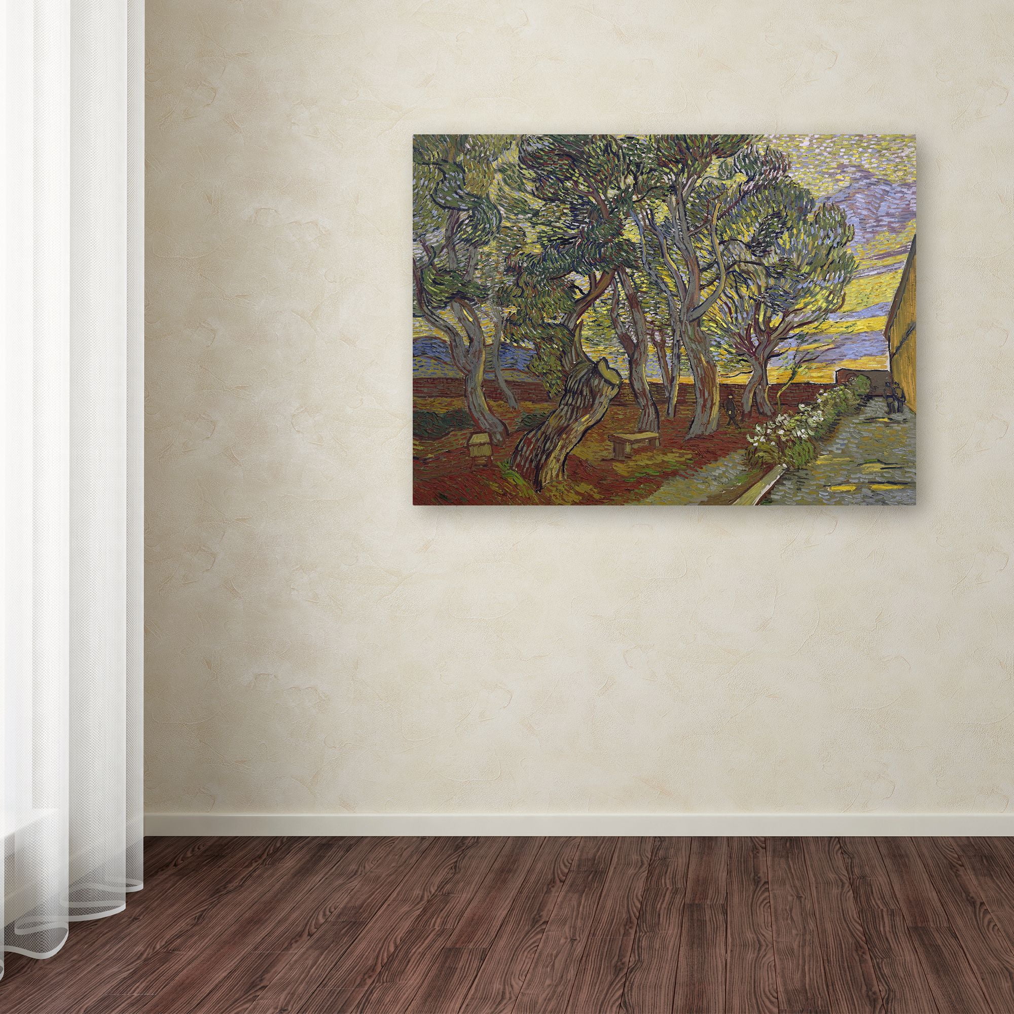 Trademark Fine Art 'The Garden Bench At Saint Pauls Hospital' Canvas Art by Van Gogh