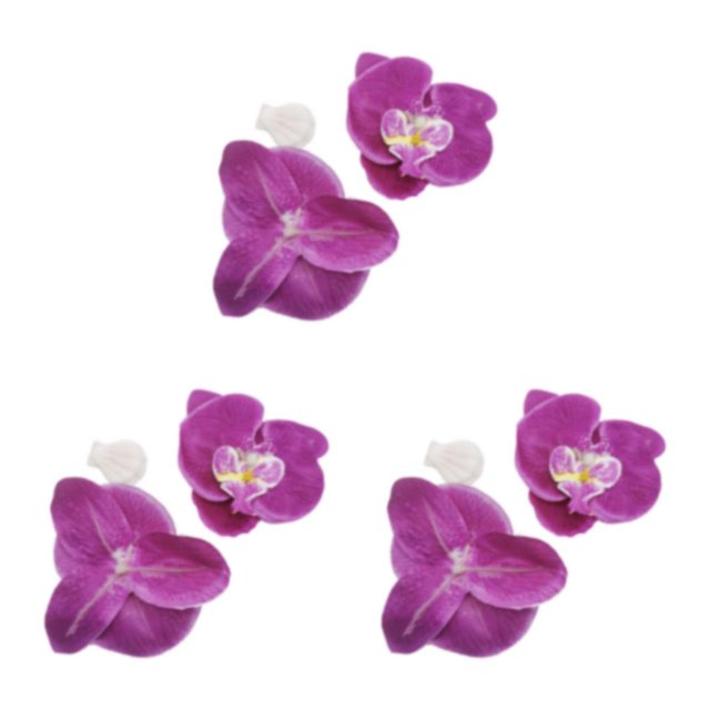 kurtrusly 50pack/lot Low Maintenance Artificial Decorations Orchids For Wide Range Of purple red 3Set