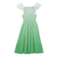 thumbnail image 5 of Plus Size Dresses for Girl Casual New Girl's 2025 Summer Dresses Smocked Ruffle Sleeve a Line Sundresses Mini Casual Party Dresses Green 120, 5 of 6