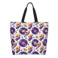 thumbnail image 1 of Balery record rock Skull star Bolsa Tote Estilo Estético con Cremalleras, Bolsa de Hombro, Bolsa de Compras Grande y Plegable, 1 of 8