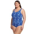 thumbnail image 5 of Sporti Plus Size Gianna Laguna Chlorine Resistant Conservative Scoop Back One Piece Swimsuit (22W, Blue), 5 of 6