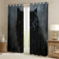 thumbnail image 3 of Feelyou 3D Jungle Wolf Black Out Curtains for Teens, Woodland Wildlife Lover Curtains Pack of 2 (42x63 Each), Rustic Animal Theme Bedroom Curtains, Window Curtains Bedroom Decor, 3 of 7