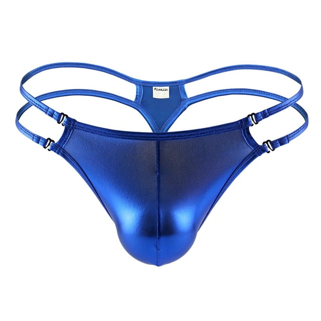 Tanga con purpurina para hombre, ropa interior con bolsa para bulto, espalda en T, tanga METRO