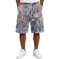 thumbnail image 2 of Delconic Men Tree Camo Quick Dry Knee Length Casual Cargo Shorts Elastic Drawstring Waist Side Pockets Loose Fit Short Pants For Summer Hunting Fishing Hiking Daily Outdoor Travel Wear Pink S, 2 of 6