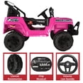 thumbnail image 4 of Camioneta montable JOYKOO eléctrica 93 cm rosa Control remoto 12V, 4 of 8
