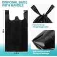 thumbnail image 4 of Trash Bags 40PACK 4 Gallon Garbage Bags with Handle, Black Plastic Trash Bag for Bathroom, Garbage, Strong Plastic Trash Can Liners for Kitchen, Office, Bathroom Can, Large Capacity for Home Storage, 4 of 7