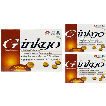 Diet Supplement | Ginkgo Biloba 60Mg 30 ct Pack of