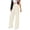A White, variant on Womens Cargo Pants Fashion Women Casual High Waist Loose Straight Solid Pants Suit Wide Leg Pants Green Free Size