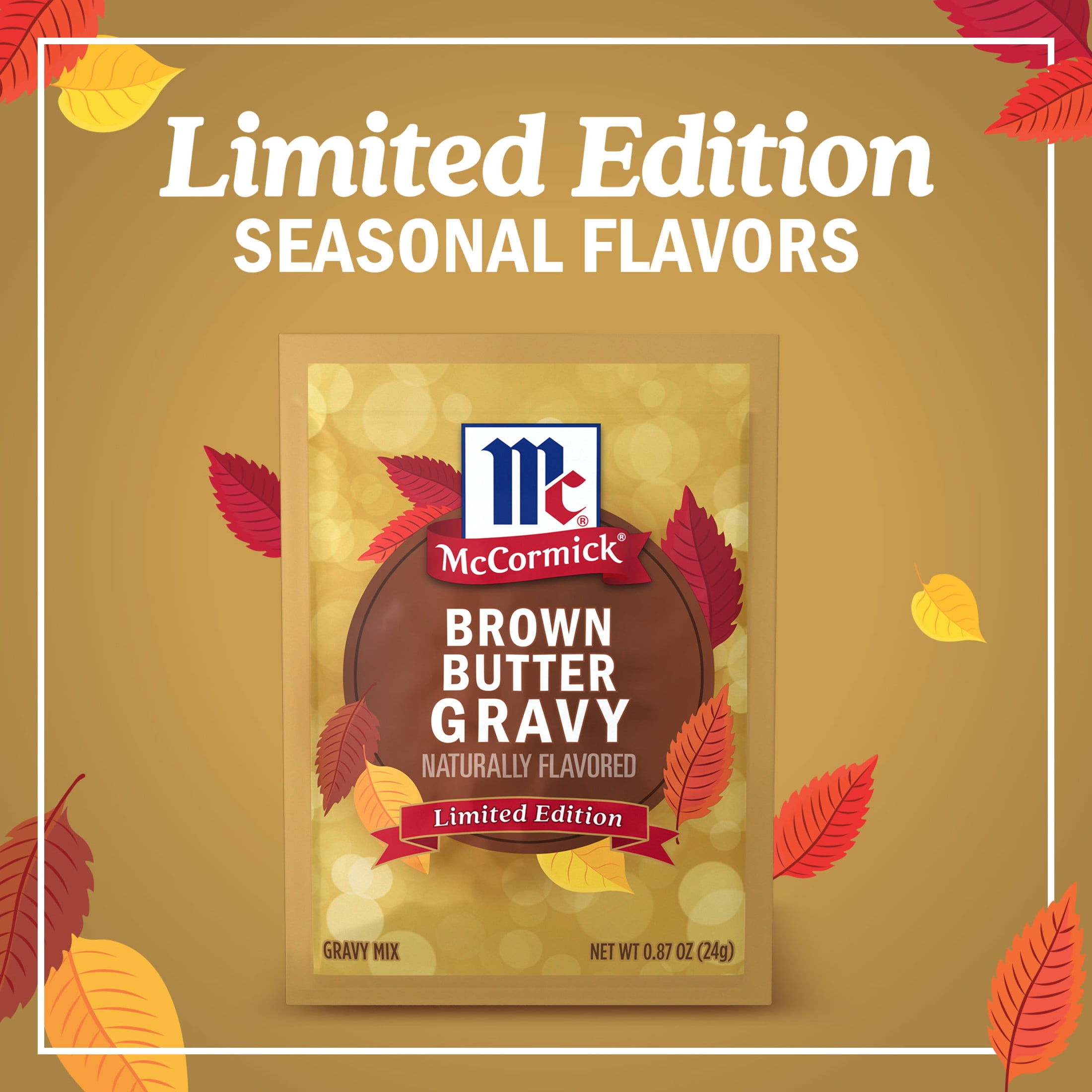 (5 pack) McCormick Brown Butter Gravy, 0.87 oz Packet