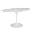 thumbnail image 3 of Oval Tulip Table, 60” Faux White Marble Top Dining Table, 3 of 4