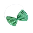 thumbnail image 3 of Fashionable Sequin Bow Tie for Men and Women Adjustable Pre Tied for St Patrick's Set Green, 3 of 6