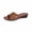 Brown, variant on Women's Plus Size Open Toe Mules Sandals Croc Pattern Thick Sole Spring Summer Comfortable Slippers Trendy Casual Shoes