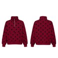 thumbnail image 2 of AloohaidyvioNo Boundaries Womens Half Zip Sweatshirts Fall Casual Long Sleeve Pullover Loose Polka Dot Quarter Zip Tops, 2 of 9
