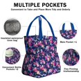 thumbnail image 3 of Pioneer Flower Drawstring Lunch Bag Women - Drawstring Lunch Bag Insulated for Work Office - Stain-Resistant Large Lunchbags for Women with Multi-Pockets, 3 of 6