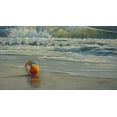 thumbnail image 2 of Goebel, Wilhelm 14x10 White Modern Wood Framed Museum Art Print Titled - Beach Ball in Surf, 2 of 4