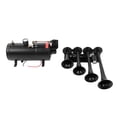 thumbnail image 3 of Kit de Bocina de aire Bling Bling trompetas cuádruples 1 galón 150PSI 12V Universal, 3 of 12
