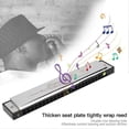 thumbnail image 4 of Harmonica polyphonique 24 trous en do, pour étudiant, adulte et débutant, avec orgue à bouche accentué en résine, argent, 4 of 4