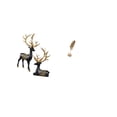 thumbnail image 5 of CoudarTitie Reindeer Elk Resin Statue and Metal Leaf Sculpture Collection Deer Figurine Animal Figure Leaf Shaped Nordic Creative Ornament Abstract Crafts for Cabinet Tabletop Wedding, 5 of 8