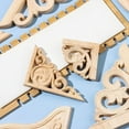 thumbnail image 4 of High Quality Wall Door Decoration Unique wooden Figurines Crafts Wood Carved Woodcarving Decorative Corner Appliques Frame 6, 4 of 8
