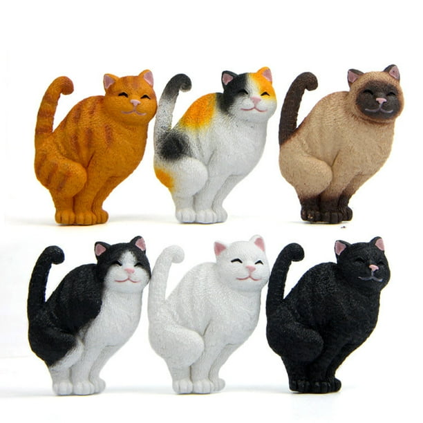 6 imanes de resina con diseño de gato lindo para refrigerador