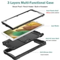 thumbnail image 4 of Funda para tableta negra simple de silicona de 3 capas para tableta Tab A7 Lite ANGGREK Otros, 4 of 8