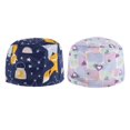 thumbnail image 1 of Gorros de trabajo 2PCS Zulema impreso a prueba de polvo unisex Morado claro con Dibujos animados, 1 of 5