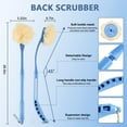 thumbnail image 3 of BTideas Loofah on a Stick, 20.5” Back Scrubber for Shower Adult,Long Handled Exfoliating Loofah,Blue, 3 of 7