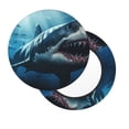 thumbnail image 2 of KLL 3D Realistic Shark Round Bar Chair Cushion Cover 13 inch ,Bar Stool Protector with Elastic, Soft Washable, 2 of 6
