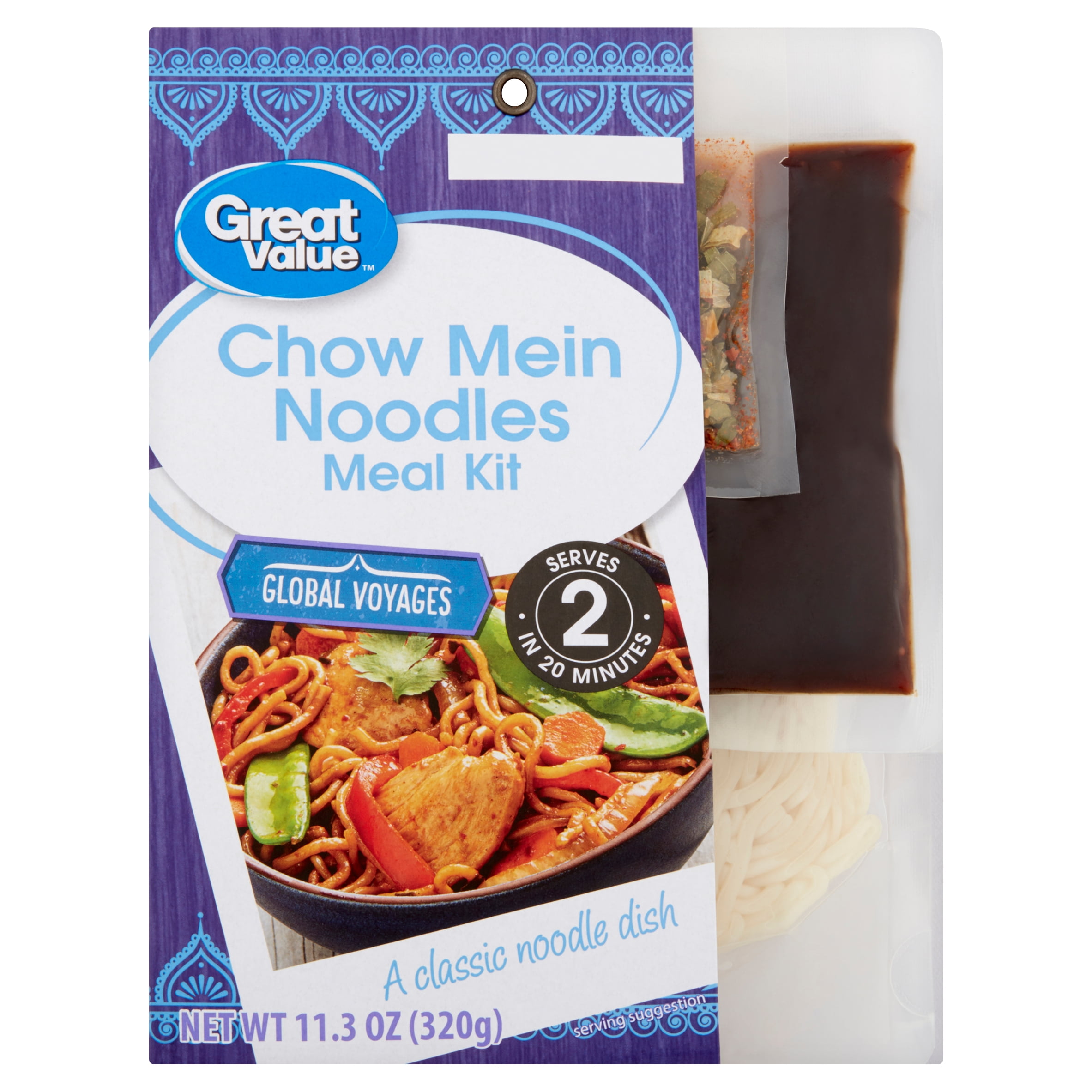 Great Value Chow Mein Noodles Meal Kit, 11.3 oz