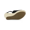 thumbnail image 5 of BLISSFUL STEP Espadrilles Platform Heels Wedge Sandals Black 10, 5 of 8