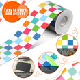 thumbnail image 3 of Tablón de anuncios Border Zonon Checkerboard, 65 pies, arcoíris, 3 of 6