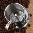 thumbnail image 3 of Pour Over Coffee Dripper, Stainless Steel Cup Vietnamese Coffee Drip Filter Maker Infuser Reusable and Durable Coffee Dripper for Perfect Extraction (Silver) [silver], 3 of 7