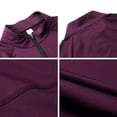 thumbnail image 3 of Women Zipper Long Sleeve Sports Fitness Yoga Training Quick-Drying Clothes T-Shirt Sweater Tops, 3 of 8