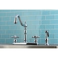 thumbnail image 4 of Kingston Brass Heritage 8" Center Kitchen Faucet with Brass Sprayer, 4 of 9
