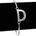thumbnail image 2 of SuperJeweler D Initial Bangle Bracelet In Silver For Women, 2 of 3