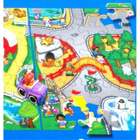 Fisher-Price Little People World Of Wheelies Zoo Activity Floor Puzzle, 24 Piece