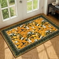 thumbnail image 4 of BLEUM CADE Yellow Floral Area Rug 2x3 Hummingbird Spring Foldable Vintage Rug Outdoor Lemon Welcome Mat with Rubber Backing, 4 of 5