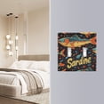 thumbnail image 4 of Yayeee Toggle Light Switch Wall Plate 2-Gang 4.56"x4.48" Decorative Outlet Cover, Black Sardines Pattern, 4 of 7