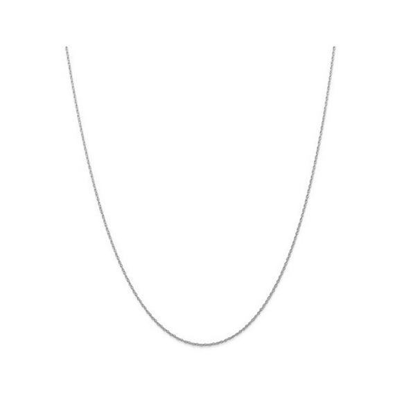18 inch 7R Chain in 14 Karat White Gold .7mm