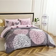 thumbnail image 3 of Koniroom 8-Piece Pink and Grey King Comforter Set - Reversible Floral Bed in a Bag with Sheets, Pillowcases, Shams, and Decorative Pillow Cover for Teen Girls and Women, 3 of 14