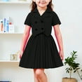thumbnail image 2 of Girls Black 2 Piece Set, Blazer Vest & Pleated Skirt Outfit, Stretch Comfort Play & Party Outfit for Kids to Kids Girls (2T-8Y), Church Birthday Family Event,Size 3-4 T, 2 of 6