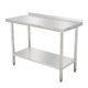 thumbnail image 1 of Yeshouse Mesa de acero inoxidable para preparación y trabajo con protector contra salpicaduras, mesa de cocina resistente con estante inferior ajustable y patas para restaurantes, hogares y hoteles, 1 of 6