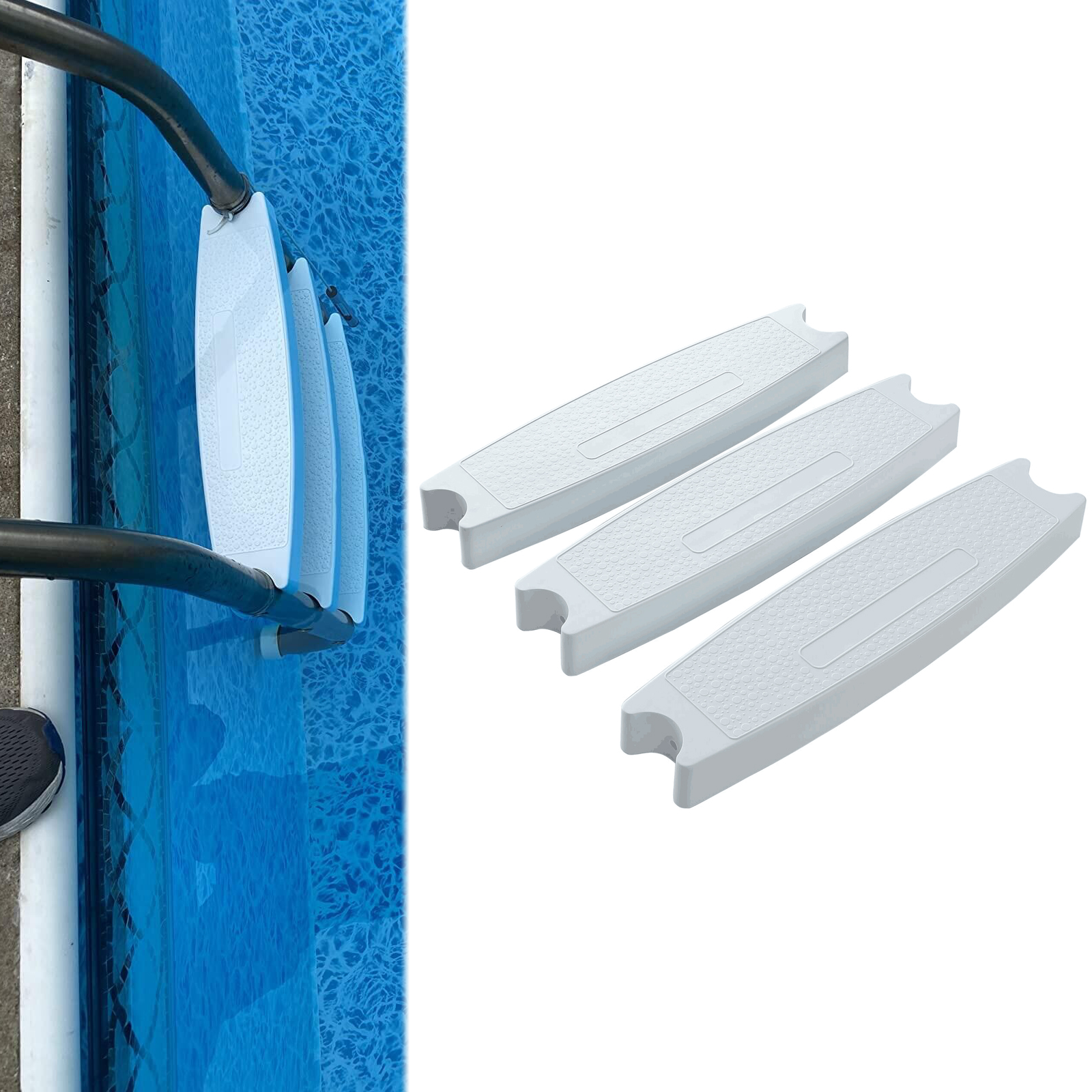 ECOTRIC Universal Swimming Pool Ladder Steps Pedal Accessory Ladder