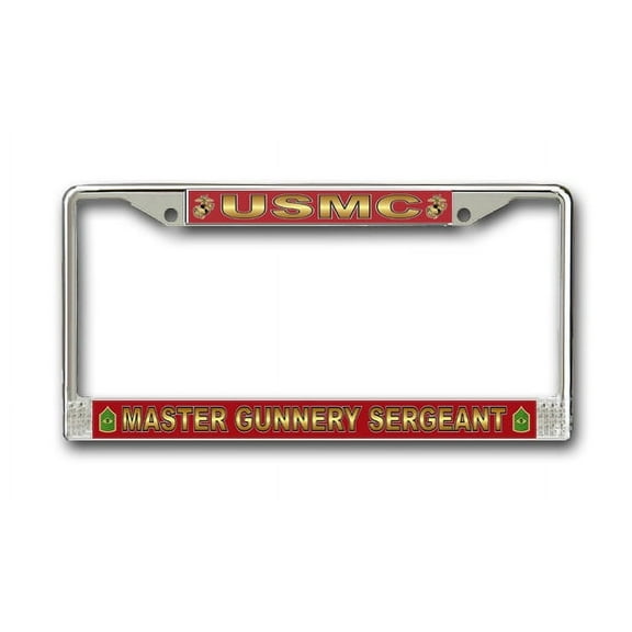 USMC 'Master Gunnery Sergeant' License Plate Frame