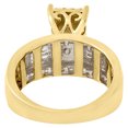 thumbnail image 4 of 10K Yellow Gold Round & Baguette Genuine Diamond Ladies Engagement Ring 0.90 Ct., 4 of 5