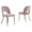 Pink, variant on Contemporary Dark Gray Velvet Side Chairs with Gold Chrome Base (Set of 2)