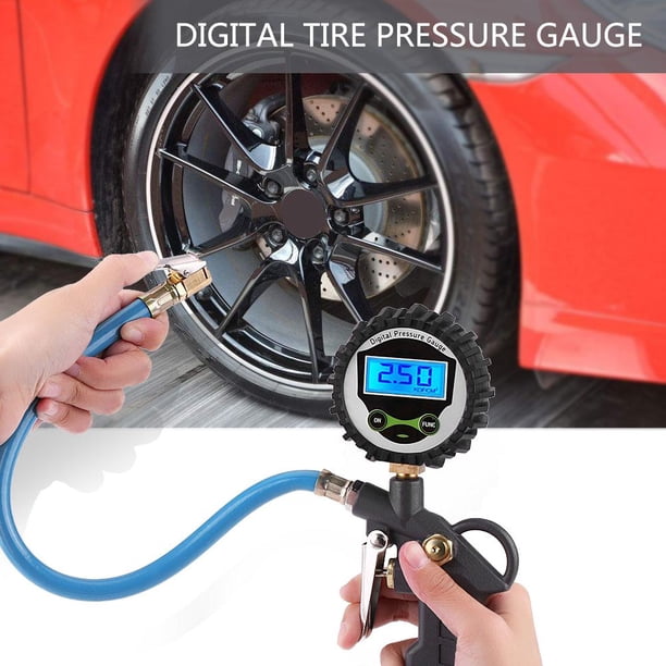Tbest Tire Inflator Pressure Gauge Tire Pressure Gauge Car Auto 0 220psi Digital Tyre Tire Air Pressure Inflator Gauge Meter Tester Walmart Com Walmart Com