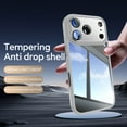 thumbnail image 4 of ELEHOLD Case for iPhone 17 Pro Max, Clear Shockproof Hybrid Phone Case with Built-in Camera Lens Protector,Gray, 4 of 6