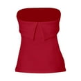 thumbnail image 4 of Landzoo One Womens Sleeveless Backless Wide Lapel Blouse With Slits – Solid Color Top For Casual Or Night Out Cozy Stylish Basic Tube Tops, 4 of 9